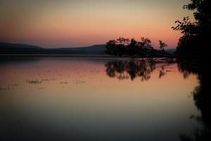 Sunset on Uncha Lake British Columbia, Canada