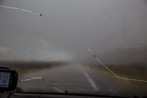 Rain through the windshield