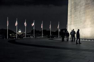 Washington Monument at night