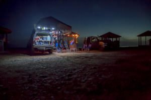 Camping on the beach with Dace and Peter