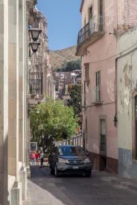 Another narrow section of street,.