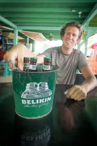 Ben researching archaeological sites. Or drinking beer. Not sure which.